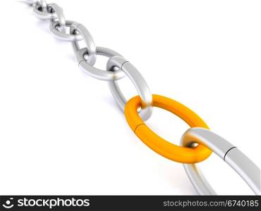link in chain. 3d