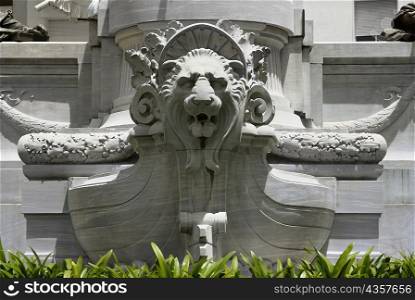 Lion statue on a fountain, Buenos Aires, Argentina