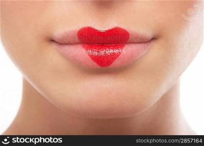 Lips Wearing Lipstick Heart