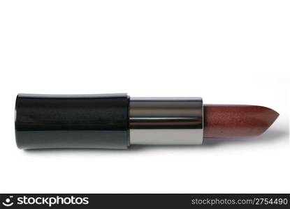 Lipstick of neutral color. It is isolated on a white background