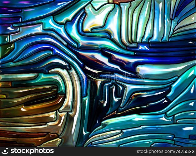 Liquid Pattern series. Backdrop design of Stained glass reminiscent of Art Nouveau for works on Nature, beauty and spirituality