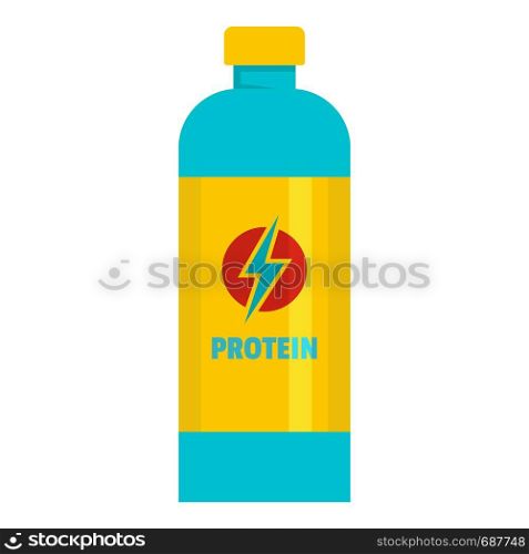 Liquid protein icon. Flat illustration of liquid protein vector icon for web.. Liquid protein icon, flat style.