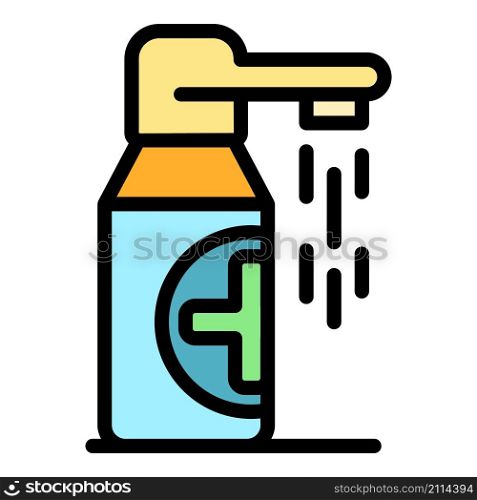 Liquid soap icon. Outline liquid soap vector icon color flat isolated. Liquid soap icon color outline vector