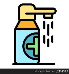 Liquid soap icon. Outline liquid soap vector icon color flat isolated. Liquid soap icon color outline vector