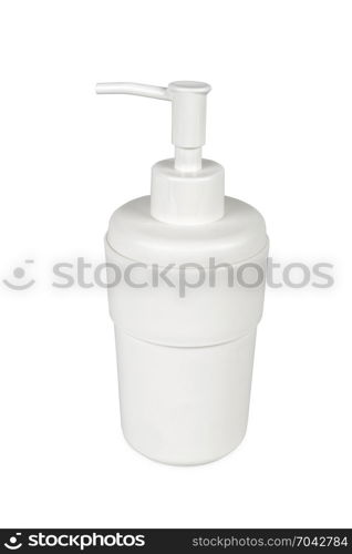 liquid soap plastic bottle isolated on white background