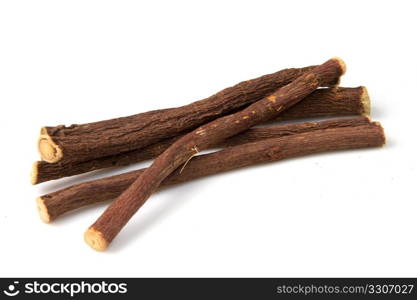 liquorice stick isolated on white background