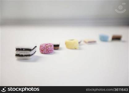 Liquorice sweets on white background