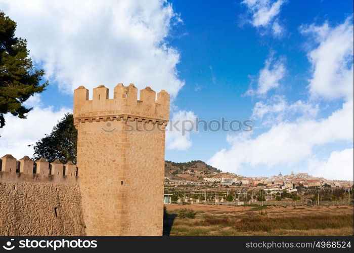 Liria LLiria skyline view from Benissano near castle in Valencia spain