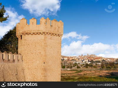 Liria LLiria skyline view from Benissano near castle in Valencia spain