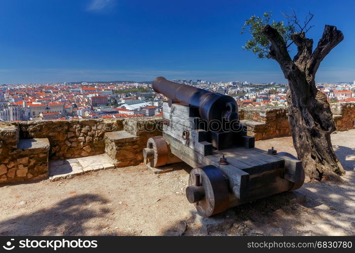 Lisbon. Aerial view of the city.. Aerial view of the city from the observation deck. Lisbon. Portugal.