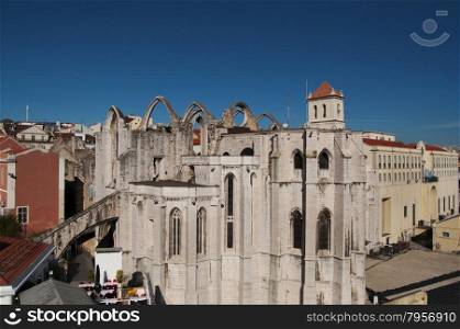 lisbon city portugal Convento do Carmo landmark architecture