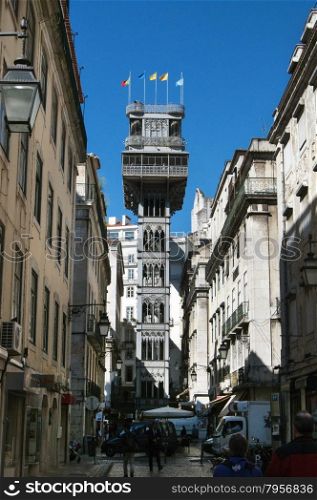 lisbon city portugal Santa Justa Elevator landmark architecture 11.04.2011