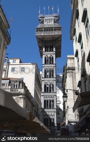 lisbon city portugal Santa Justa Elevator landmark architecture