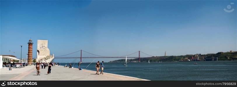lisbon city portugal Sea Discoveries monument landmark editorial 09.04.2011