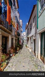 Lisbon. Old streets.. Old streets in the historical part of Lisbon Alfama. Portugal.