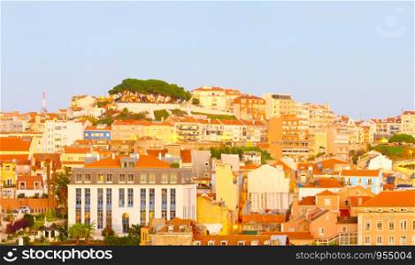 Lisbon Old Town at sunset, Portugal