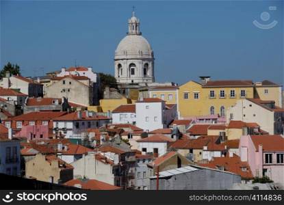 Lisbon rooftops and church dome