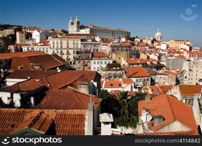 Lisbon rooftops and palace