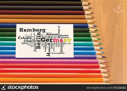 List of cities and towns in Germany word cloud collage