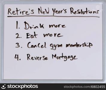 List of New Year resolutions for retirees