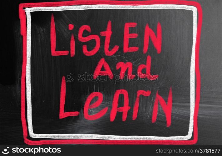 listen and learn concept