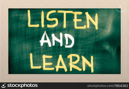 Listen And Learn Concept