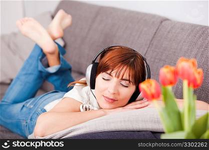 Listening music at home