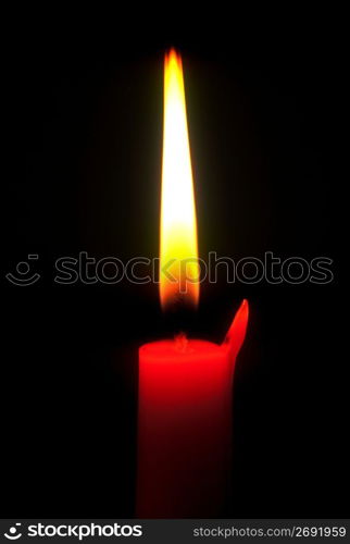 Lit candle, close-up