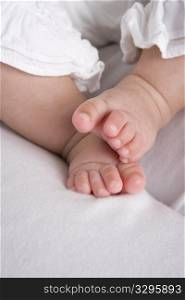 Little Baby Feet In Bed