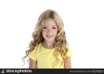 little blond girl smiling