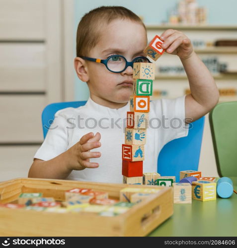 little boy playing