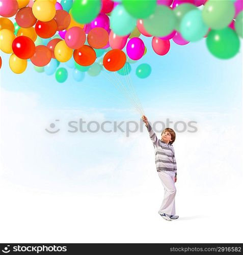 Little boy with balloons