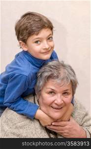 little boy with grandma