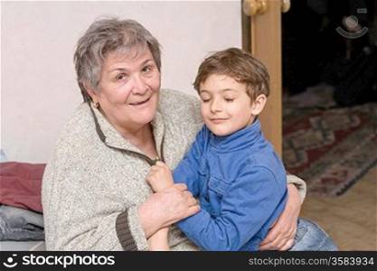 little boy with grandma