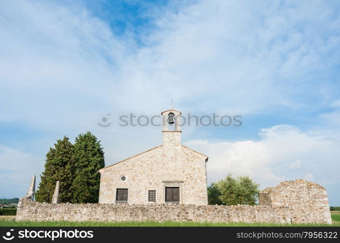 Little Church of the 13th century dedicated to the Virgin Mary in Northern Italy