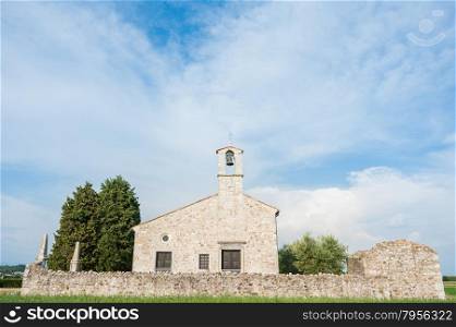 Little Church of the 13th century dedicated to the Virgin Mary in Northern Italy