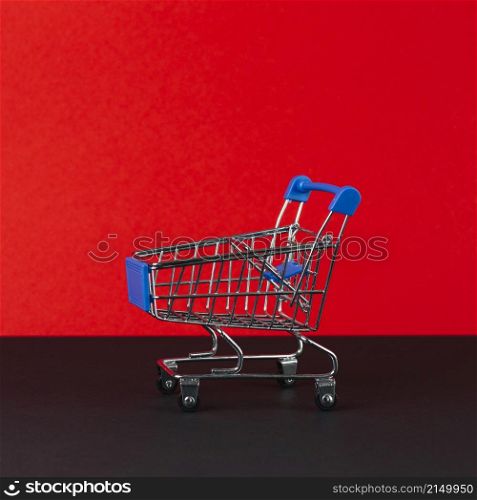 little empty shopping trolley