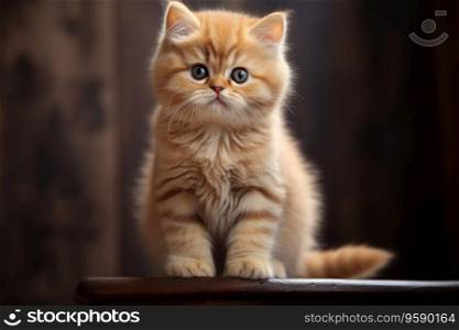 Little fluffy British kitten. Little British Kitten