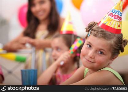Little girl at birthday