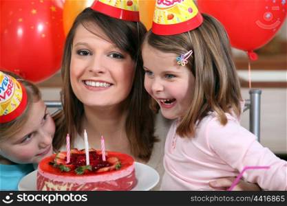 little girl celebrating her birthday