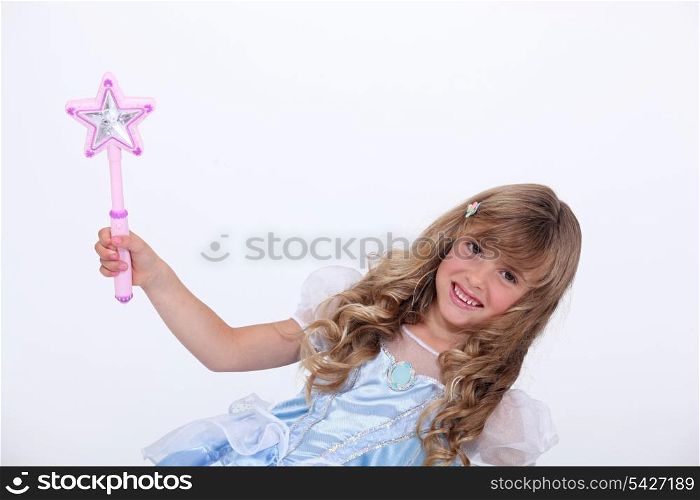 Little girl dressed as a fairy