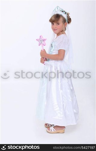 Little girl dressed as a fairy princess