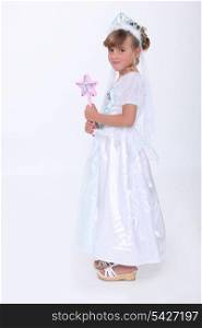 Little girl dressed as a fairy princess