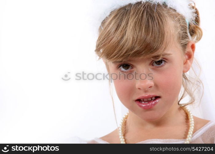 little girl dressed as ballerina