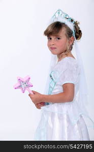 Little girl dressed as princess