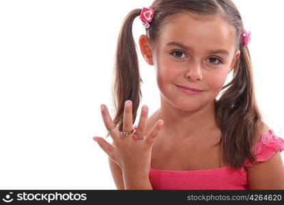 Little girl dressed in pink