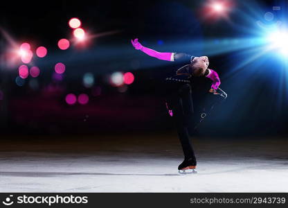 Little girl figure skating