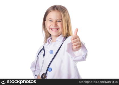 Little girl in doctor costume