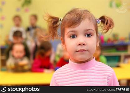 Little girl in kindergarten