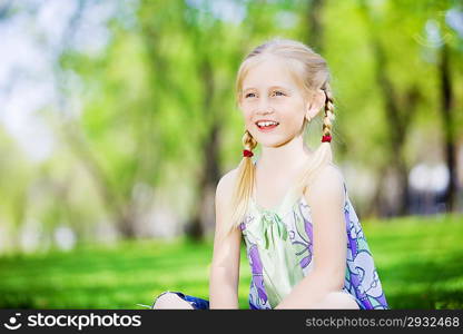 Little girl in park